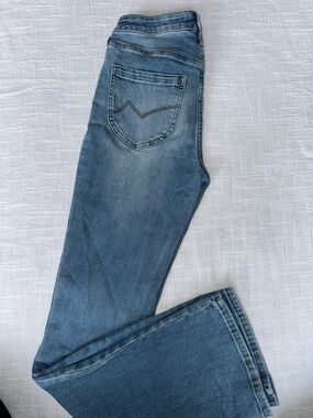 High rise boot cut jeans